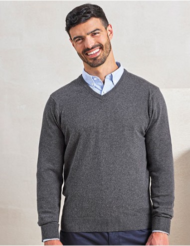 P-PR694-Mens V-Neck Knitted Sweater